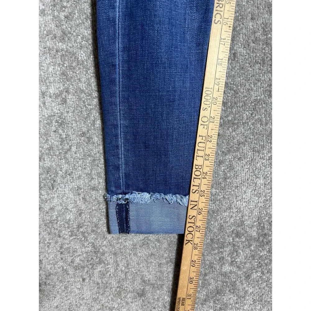KanCan Stevie Ankle Skinny Jeans Juniors Size 13/30 Distressed Cuffed Mid Rise